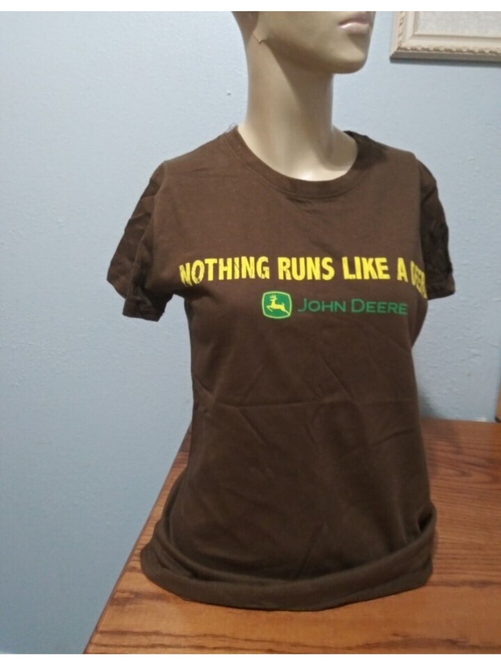 Nothing Runs Like A Deere Brown Top